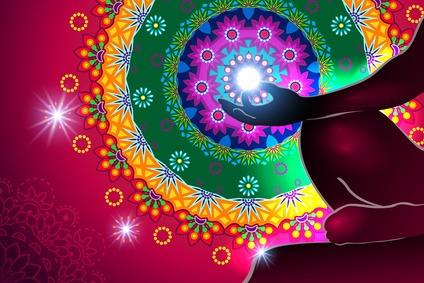 Particularly chakra meditation and light-transparency blending effects and gradient mesh-EPS 10.